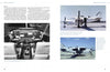 A book spread from "US Army Twin Beeches" by Schiffer Publishing, Ltd. shows a black-and-white airplane cockpit photo on the left and two color photos of US Army reconnaissance Beech aircraft on the right, surrounded by descriptive text.
