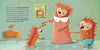Illustration for "The Hedgehog Who Didn't Want to Prickle" by Schiffer Publishing, Ltd.: Three smiling hedgehogs in a green-walled room—one in a dress hugs a smaller hedgehog, while another stands nearby—showing emotional intelligence for children.