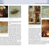 Discover "Aliens Among Us" by Schiffer Publishing, Ltd.—a book spread with paintings of religious scenes and UFO-like objects, plus explanatory text on ancient art, possible UFO sightings, and aliens on Earth theories.