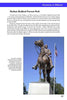 A page from "Walking in Memphis: 16 Historic Tours" by Schiffer Publishing, Ltd. showcases Nathan Bedford Forrest Park, including text and a photo of his equestrian statue in military uniform beneath a blue sky.