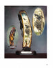Scrimshaw Techniques by Schiffer Publishing, Ltd. features carved and painted antler sculptures on wood bases, depicting wildlife scenes with birds and trees, plus oval insets showing intricate scrimshaw details as a nature-inspired ivory alternative.