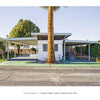 Small Dreams" by Schiffer Publishing, Ltd. features a white mobile home with two carports under a tall palm, set among green pavement and lush landscaping in sunny Palm Springs’ trailer park homes community.