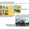 A two-page spread in St. Petersburg by Schiffer Publishing, Ltd. features vintage postcards for collectors on the left, with current photos and detailed history on the right.
