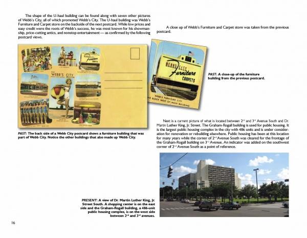 A two-page spread in St. Petersburg by Schiffer Publishing, Ltd. features vintage postcards for collectors on the left, with current photos and detailed history on the right.