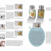 Discover Wax on Crafts by Schiffer Publishing, Ltd.—a step-by-step guide to decorating glass with crayon wax, featuring photo instructions for salt and pepper shakers, a decorative candle, and hands layering wax in a candle.