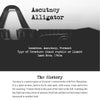 An illustration of the Ascutney Alligator—a giant reptile cryptid from Ascutney, Vermont, last seen in the 1960s—featured in "Curious Creatures of New England" by Schiffer Publishing, Ltd., alongside local historical details.