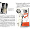 A magazine spread from Schiffer Publishing, Ltd.’s Pickled Punks and Girlie Shows: A Life Spent on the Midways of America shows Blaze Fury in a black-and-white gown photo, a vintage Lido Club cover, and text about sideshow-inspired performances. Page 17 is shown.