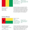 A page from "Flags of the World" by Schiffer Publishing, Ltd. features Guinea and Guinea-Bissau with their flags, capitals, populations, native names, languages, and brief country descriptions.