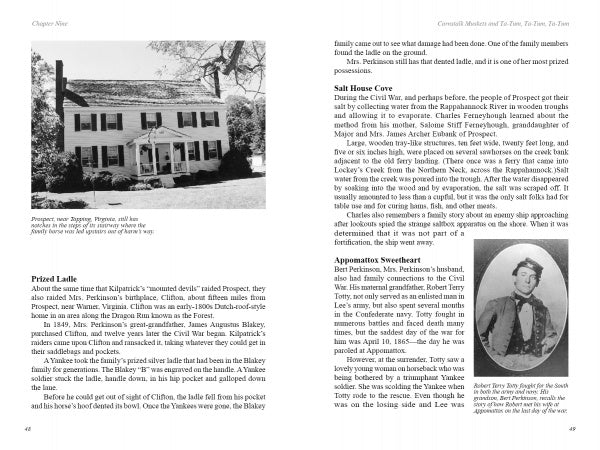 A page from "Soldiers At The Doorstep" by Schiffer Publishing, Ltd. shows a man and a house, illustrating Virginia civilians' daily life during the Civil War as explored by Larry S. Chowning.