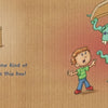 A surprised boy stands by a box labeled "Do Not Open," as a big, green, tentacled monster pops out—perfect for sparking curiosity in kids with "Do Not Open the Box" from Schiffer Publishing, Ltd.