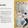A two-page spread from "Dream Catchers" by Schiffer Publishing, Ltd.: the left page has a striking black-and-gold intro, while the right shows neatly arranged supplies on wood—ideal for crafting bohemian chic dream catchers or wall hangings.