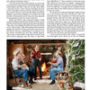 Three older adults play guitar and banjo by a fireplace at the Museum of Appalachia, sharing music and stories beside a glowing Christmas tree. Discover their heritage in "The Unlikely Story of the Museum of Appalachia" from Schiffer Publishing, Ltd.
