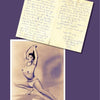 A vintage black-and-white photo of burlesque star Patti Waggin posing topless is featured above a handwritten fan letter in "Fan Letters To A Stripper" by Schiffer Publishing, Ltd., set against a purple background.