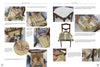 Schiffer Publishing, Ltd.’s "Upholstery" offers a step-by-step photo guide to reupholstering a dining chair, demonstrating traditional techniques like adding padding, securing burlap, and attaching striped fabric with clear image instructions.