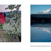 Left: Blooming orchard trees lead to a red barn with Mount Hood behind. Right: Mount Hood, a Portland photography icon, is reflected in Trillium Lake with a lone duck. From Greater Portland, Oregon by Schiffer Publishing, Ltd.