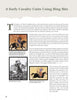 A book page from "The Ring Bit" by Schiffer Publishing, Ltd. delves into early cavalry and bit history, with text and three images: Mongolian, Mamluk, and Turkish horsemen—each image includes a brief caption.