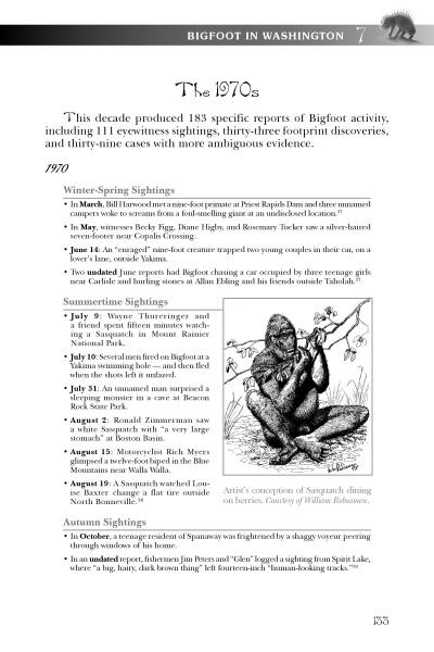 A black and white image of an ape from "Strange Monsters of the Pacific Northwest" by Schiffer Publishing, Ltd., evoking legendary cryptids like Bigfoot.