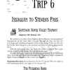 “Washington’s Haunted Hotspots” by Schiffer Publishing, Ltd. features a black and white guide for “Trip 6: Issaquah to Stevens Pass,” detailing a ghost sighting on Highway 169 in Renton and haunted spots like The Pickering Barn.