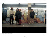 Five people stand on a subway platform in front of a graffiti-covered train, echoing early 1980s New York. Inspired by "New York Subway Graffiti" from Schiffer Publishing, Ltd., this scene captures the city’s vibrant street art culture.