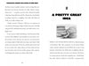 Two pages from Samantha Hansen Has Rocks in Her Head (Schiffer Publishing, Ltd.): The left introduces the rock-loving scientist. The right begins chapter 8, "A Pretty Great Idea," with an illustration of a girl on a bridge over a stream.