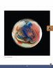 Enameling by Schiffer Publishing, Ltd. features a circular abstract design with swirling blue, red, orange, and white on black—evoking marbled enamel jewelry and offering inspiration for beginner enameling or jewelry-making enthusiasts.