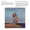 A woman in a light blue dress sits on a rock, gazing ahead calmly under a serene sky. Text is featured above and beside her. This scene appears on the cover of "Behind the Easel" by Schiffer Publishing, Ltd.