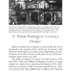 A black-and-white page from "Savannah Folklore" by Schiffer Publishing, Ltd. shows a photo of a historic house with columns and trees, plus text on Juliette Gordon Lowe and William Washington Gordon’s legacy in Savannah history.