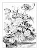 Schiffer Publishing, Ltd.'s 'Looted Beauty' features a black and white illustration of a vase with flowers, leaves, fruits, and eggs on wood—an art coloring book inspired by lost masterpieces.
