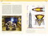 Two people in NASA uniforms work inside a wind tunnel with a cone-shaped object. On the right, diagrams reference Apollo era research—depicted in "Project Apollo" by Schiffer Publishing, Ltd.—that led to manned space travel.