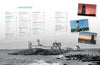 A contents page displays sections and page numbers over a grayscale photo of a rocky coastline with a lighthouse. Three color insets showcase Massachusetts lighthouses from Schiffer Publishing, Ltd.'s "Massachusetts Lighthouses and Lightships.
