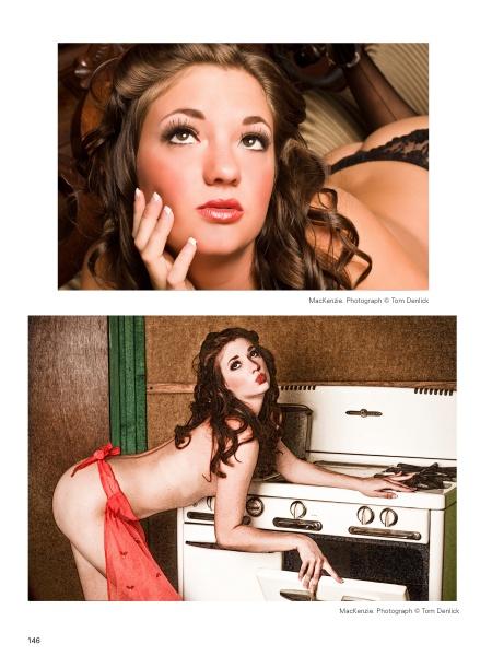A woman poses in lingerie with vintage pin-up flair, inspired by WWII bomber jacket style—showcased in "Contemporary Pin-Up Photography" by Schiffer Publishing, Ltd.