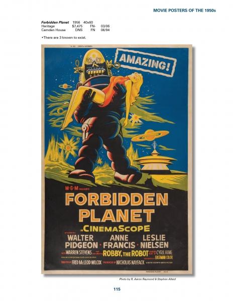 Discover "The World's Rarest Movie Posters" by Schiffer Publishing, Ltd.—featuring classics like the 1956 sci-fi Forbidden Planet poster with its iconic robot scene—a must-have for vintage movie poster collectors.