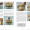 Basketry Basics by Schiffer Publishing, Ltd. features a step-by-step photo guide to basket making with hands weaving light strips and pastel accents, written instructions, and a black-and-white weaving diagram for easy learning.