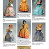 A catalog page from Schiffer Publishing, Ltd. features six "The World of Wade" limited edition figurines of women in period dresses, each shown with description and price, plus a close-up of a base showing markings and an identification label.