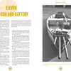 A two-page spread from Schiffer Publishing, Ltd.'s "The Outlaw Gunner" shows text opposite a black-and-white photo of a canoe with pipes, a jug, and gear—capturing Chesapeake Bay's storied market hunting past.