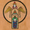 The Falnama oracle card deck by Schiffer Publishing, Ltd. features card 26, "Favor," showing a crowned winged figure above a triangle and another crowned figure below, with ornate borders inspired by Islamic manuscript art.