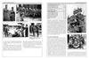 Two black-and-white pages from *The 17th Waffen-SS Panzergrenadier Division Götz von Berlichingen* (Schiffer Publishing, Ltd.) show German and Italian WWII soldiers with wartime photos, captions, and chapter headings.