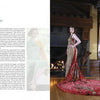 A woman in a red and gold 1920s gown stands by a fireplace in an elegant room, capturing vintage style. The Kittens and Kulture book by Schiffer Publishing, Ltd. features intro text and bold 1920s-30s lettering beside her image.