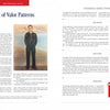 A two-page spread from "Quilts of Valor" by Schiffer Publishing, Ltd. features a touching story and painting of a young soldier on the left, with military quilt instructions, including backing, batting, and binding diagrams, on the right.