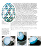 Decorating Eggs by Schiffer Publishing, Ltd. is featured with an intricately patterned egg above three photos: dipping a blue egg in dye, turning it with a spoon, and holding it to show color contrast. Text describes the dyeing process.