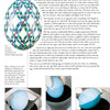 Decorating Eggs by Schiffer Publishing, Ltd. is featured with an intricately patterned egg above three photos: dipping a blue egg in dye, turning it with a spoon, and holding it to show color contrast. Text describes the dyeing process.