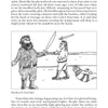 An illustration labeled Blackbeard’s final fight, from North Carolina Haunts by Schiffer Publishing, Ltd., shows a bearded pirate with a sword facing a smaller pirate amid tales of ghost stories and haunted sites linked to Blackbeard.