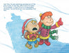 A boy and girl stand in the snow, startled as shadows form an Abominable Snowman behind them. From Schiffer Publishing, Ltd., "Have an Abominably Good Day" captures a holiday adventure straight from a Christmas children's book.