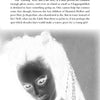 A high-contrast, inverted black-and-white image of a veiled woman appears ghostly on a page from "Spooky Creepy Boston" by Schiffer Publishing, Ltd., alongside text about ghost stories, Chappaquiddick Island mysteries, and haunted Boston.