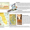 The '50s Roadside Florida by Schiffer Publishing, Ltd. features a vintage magazine page displaying Florida postcards, a brochure, a colorful 1950s attractions map, and text about Howard Johnson’s, roadside eateries, and tourist spots.