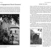Two pages from "Ghosts and Legends of Charleston, South Carolina" by Schiffer Publishing, Ltd. show a photo of an old stone church and a weathered gravestone, each with text capturing Charleston’s haunted history and ghost stories.