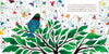 A blue and green bird sits on a leafy branch while colorful birds swirl in the sky, their flight paths traced with black dotted lines. SOAR by Schiffer Publishing, Ltd. is a joyful illustrated picture book about overcoming fear and taking flight.