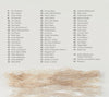On the cover of Artistry in Fiber, Vol. 1 by Schiffer Publishing, Ltd., black names and numbers on white appear above a layer of light beige, textured fibers, evoking contemporary fiber art and delicate techniques at the bottom.