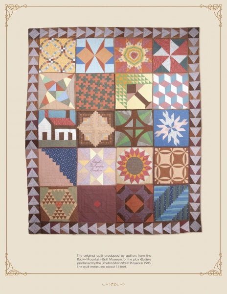 Colorado Quilting by Schiffer Publishing, Ltd. features sixteen colorful, uniquely patterned squares bordered by geometric triangles, inspired by historical quilting and created for the Bainbridge Island Japanese American Memorial.