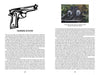 A spread from "Hollywood Obscura" by Schiffer Publishing, Ltd. shows a handgun illustration above PARANORMAL ASSOCIATION on the left, and a house's roof and windows with caption and main text on the right.